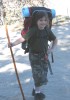 Nicole (age 8) with Kelty Jr Tioga on Crab Creek Trail