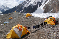 Solar Flares reflecting heat at GII basecamp Pakistan