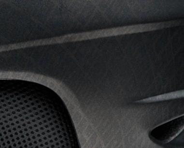 The whole helmet is covered in the word "Giro" repeated over and over in a grid.  It's hard to make out, but I attached a detail shot from Giro's website.  Hope that helps.
