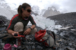 Salomon XA Pro 3D Ultra GTX at use on the Baltoro Glacier in the Karakorum, Pakistan.