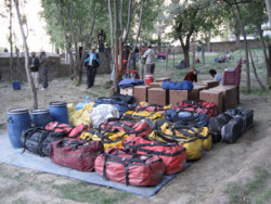 TNF duffels in Askoli, Pakistan