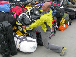 Kip Garre lifting a fully loaded MHW duffle