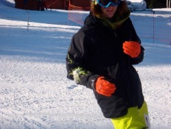 snow boarding early at targhee