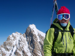 Stoic Bombshell on the top of the Middle Teton!