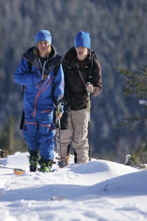 Norrona One piece suit in Carpathian Mountains, Ukraine