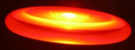Flashflight Dog Discuit - Red - Spinning