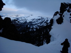 Looking back at the resort at Kirkwood.
