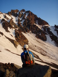 driclime in action on the way to the top of oregon's north sister