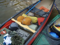 Lightweight Sack survived 20 miles of paddling.