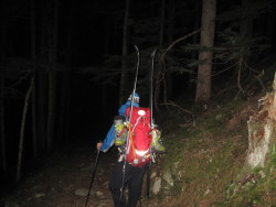 End of an Epic one day ski /climb Squamish