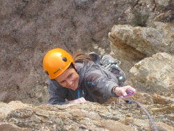Cleaning the 2nd Pitch in Rock Canyon