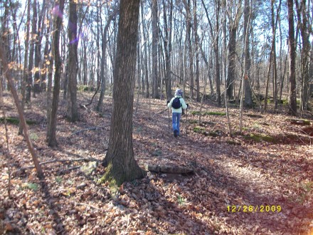Burning up the trail in her Vasque Breeze Hiking Boots.