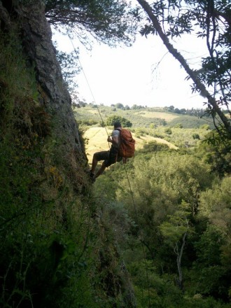 rappelling with the axios!