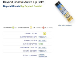 http://www.ewg.org/2010sunscreen/finding-the-best-sunscreens/302026/Beyond-Coast<wbr />al-Active-Lip-Balm/
