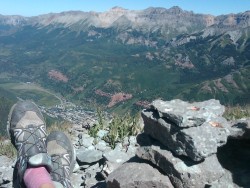 salomon XT Wings up high above Telluride, CO- Ballard Peak