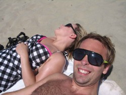 on the beach