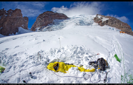 The Black Diamond Big Wall Bivy on Mount Rainier...