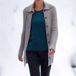 Patagonia Merino Sweater Coat on body