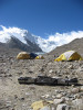 TNF ski bag at Shisha Pangma advanced basecamp