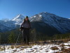 Hiking in the Rockies in the Espresso Pants