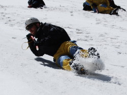 Practicing self arrest techniques in the Indian Himalaya