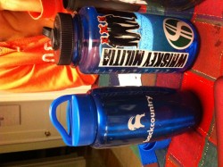 Bottle next to a Nalgene