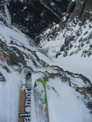 Salomon Shogun in the Why couloir , Telluride, CO