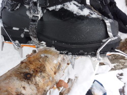 Close-up on Mountaineering Boots