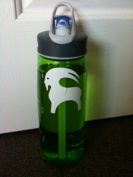 Lime Better Bottle graced by goat sticker!