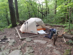 AT ensign cowell shelter tent site