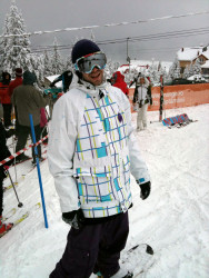 nomis simon signature jacket white plaid XL