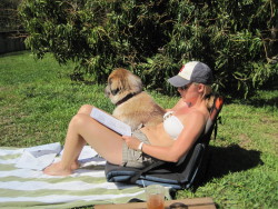 Studying/Soaking up the sun in the Trekker