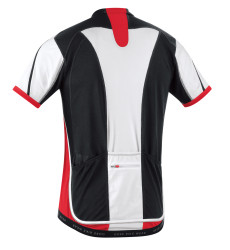 Red/white/black back detail
