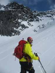 Chris Rubens rocks the Variant skiing in the Adamant Range, Selkirks, Canada