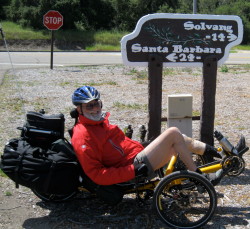 Leaving Cachuma Lake on HPV tour