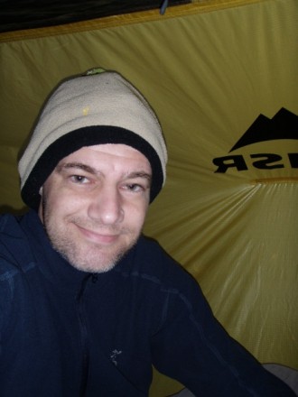 In the tent