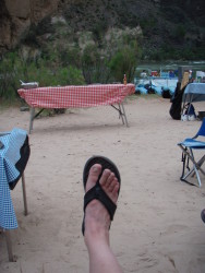 Camp in the Grand Canyon
