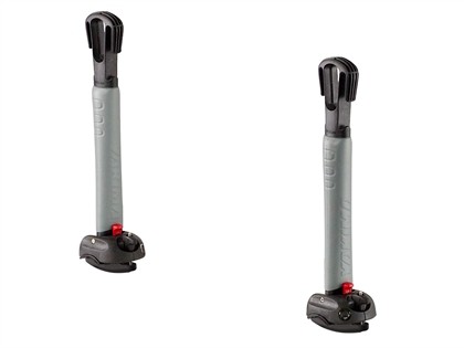 No these won't fit your factory rails; you would need the Yakima rails... but the Bigstack (Yakima #8004041) should.... see picture of what these look like...  In my opinion, Thule makes far superior and more variety of boat setups...