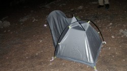 The tent from the left side