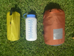 Comparison with a 1L Nalgene and a Exped SynMat 7 Pump
