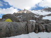 stashed on a ledge in the high sierra