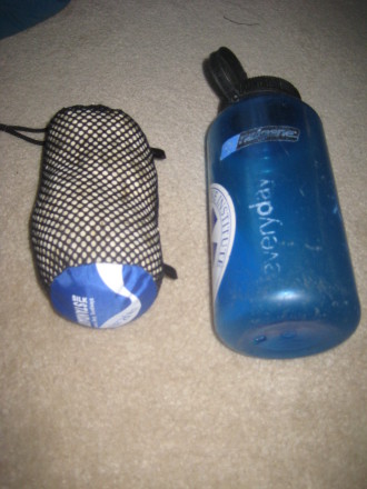standard silk liner next to 1 liter nalgene