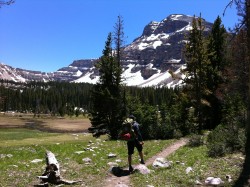 Posing on the trail to Amethyst