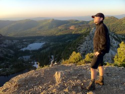 Watching the Sunset on Sunset Peak... Fleece=Warm