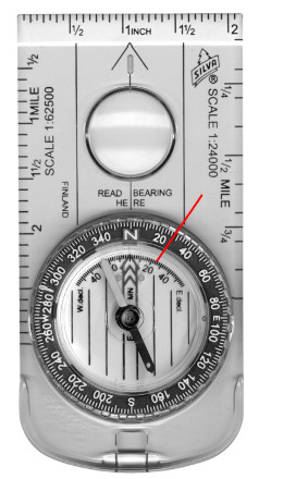 Hi Jenny, this compass doesn't have a permanent adjustable declination, a set screw that you adjust the declination to permanently.  It does have a declination scale that you orient the needle to... The red line in the picture is pointing to the declination scale. <br/>  <br/> Here's the blurb from the manual: <br/>  <br/> Allow for Declination When Using a Map: <br/> When the paralleling method of declination adjustment with <br/> pre-drawn Magnetic North lines is not available, the <br/> DECLINATION SCALE gives a fast, sure method for compensating <br/> for the difference between True North and Magnetic <br/> North. <br/> 1. Take your heading from the map by placing the Base Plate <br/> edge of the compass along your desired line of travel. The <br/> Direction of Travel Arrow points to your destination. <br/> 2. Turn the compass Dial so that the Orienting Arrow and <br/> Orienting Lines are parallel to the map side margins. Your <br/> Map Heading can be read at the Index Line on the Dial. <br/> 3. Hold the compass level, turn your body until the Compass <br/> Needle aligns with the Orienting Arrow. You are facing your <br/> Map Heading. Now turn yourself slightly until the Needle <br/> offsets against the DECLINATION SCALE to the appropriate <br/> degrees for your area. You now face your Magnetic Heading. <br/> Sight ahead to a landmark and walk to it. Repeat this process <br/> until you reach your destination.