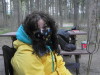 Protects your face from campfire smoke!
