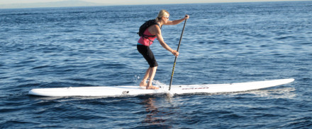Karen Wrenn PRO Stand Up Paddler wears Soft Kore