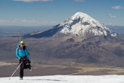 Nitrous Hooded down jacket- Parinacota Volcano rim, Bolivia