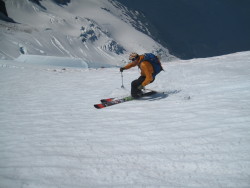 Mt Baker... Skier Andy Traslin....photo Mike Traslin..