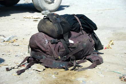 Backpack resting